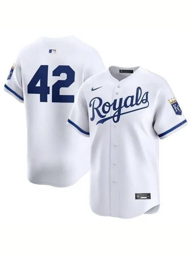 1100495 나이키 MLB 캔자스시티 로열스 2024 재키 로빈슨 Day 홈 저지 화이트