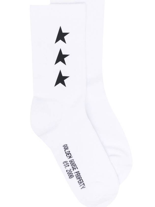 골든구스 로고 코튼 양말 GUP00911 P000862