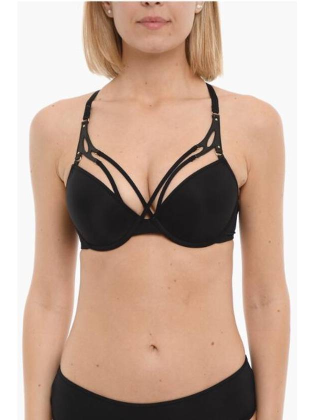 NB22 말리스 데커스 여성 속옷 Solid Color Bra with Cut Out Details