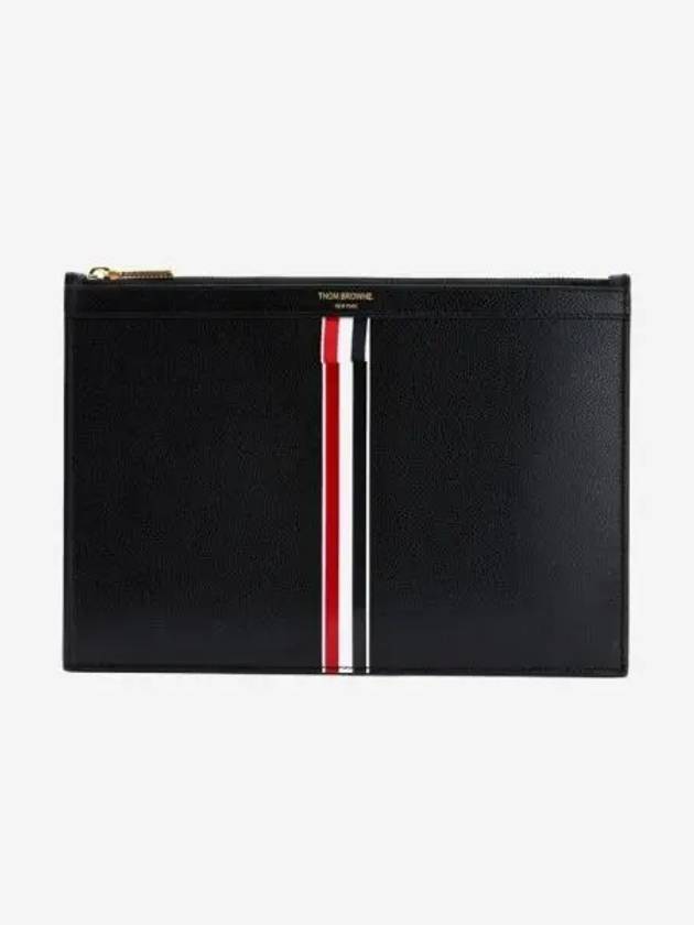 톰브라운 인타르시아 스트라이프 클러치 블랙 Thom Browne Intarsia Stripe Clutch Black