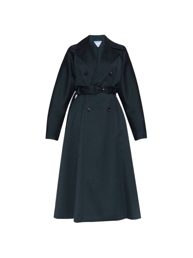 보테가베네타 더블 브레스트 트렌치코트 그린