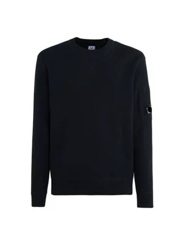 C.P. 컴퍼니 램스울 니트 스웨트셔츠 블랙 23FW C.P. Company Lambswool Knit Sweatshirt Black 23FW