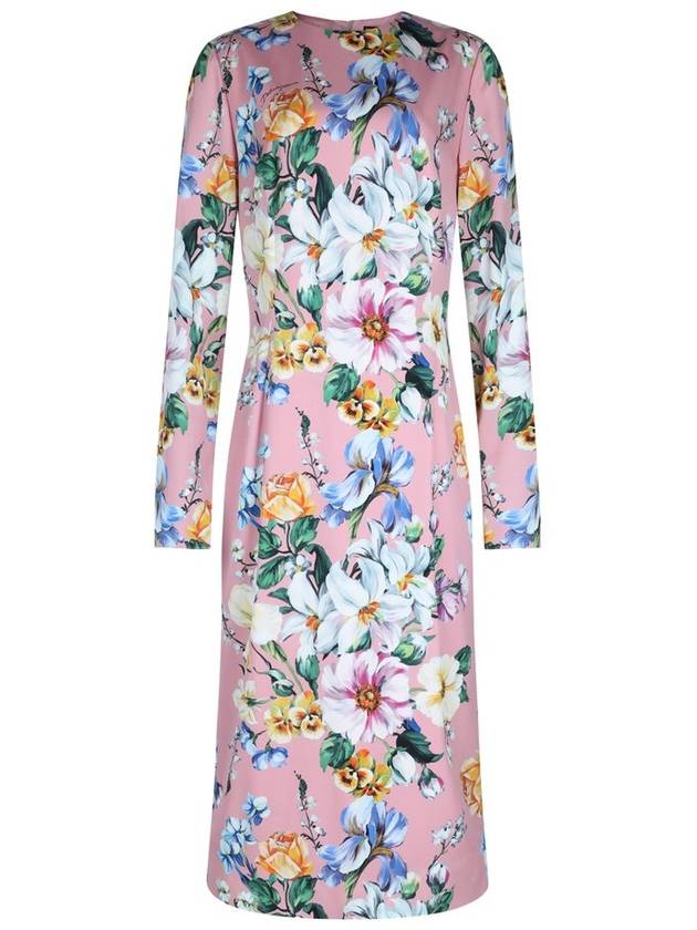 돌체앤가바나 플로럴 프린트 롱슬리브 롱 원피스