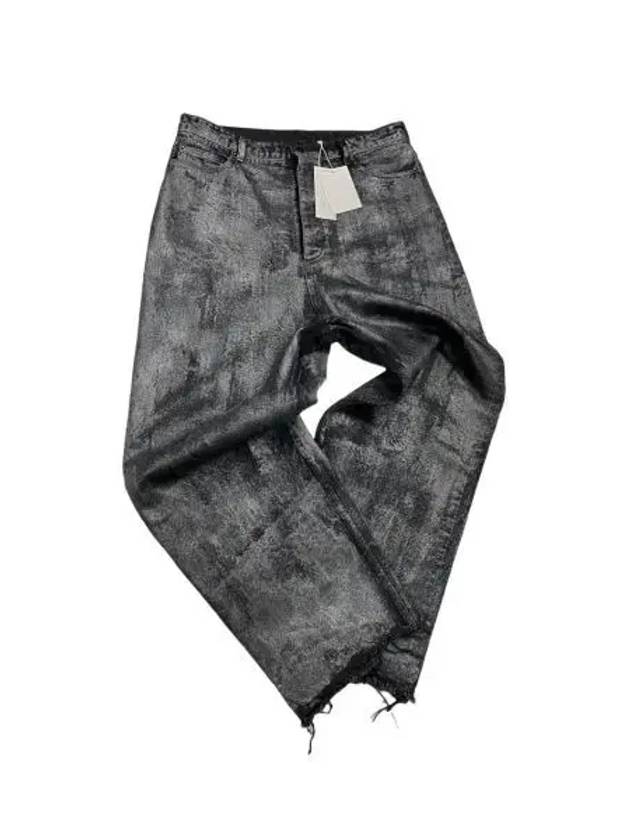 언더마이카 토비카 하드 코티드 와이드 데님 슬릿 23FW Undermycar Tobhika Hard Coated Wide Denim Sleet 23FW