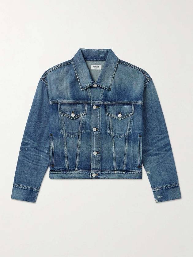 에이골디 DORIAN 디스트레스 데님 트러커 자켓 A4006 1652 B0081051285