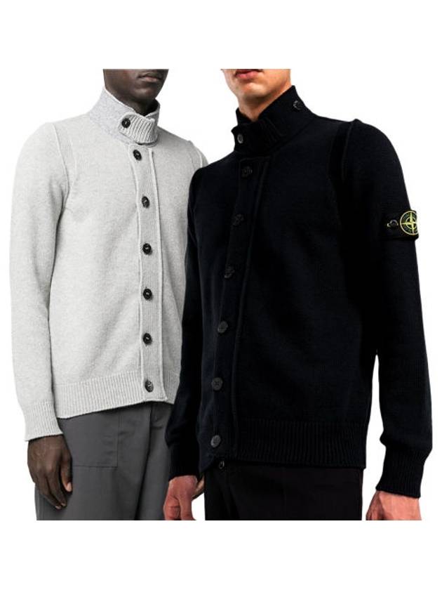 스톤 아일랜드 와펜 패치 램스 울 니트 풀 집업 가디건 자켓 7715547A3