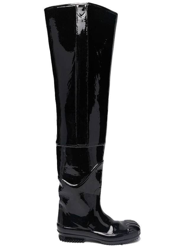 메종마르지엘라 드리피 샤인 레더 롱 첼시 부츠