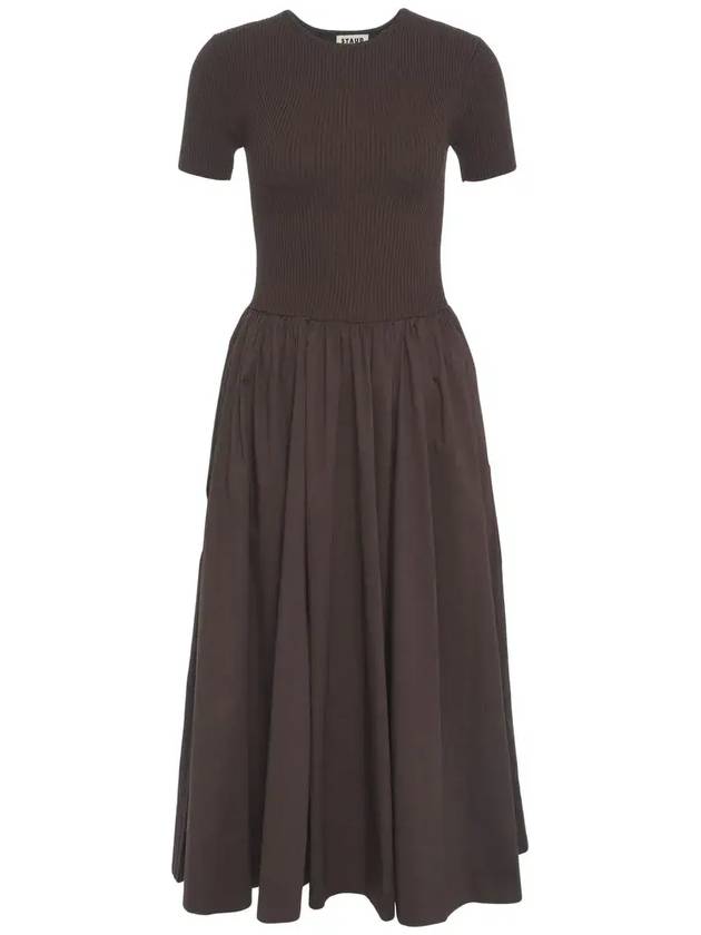 Staud Ysabel 미디 드레스 R25S2252PM_EART