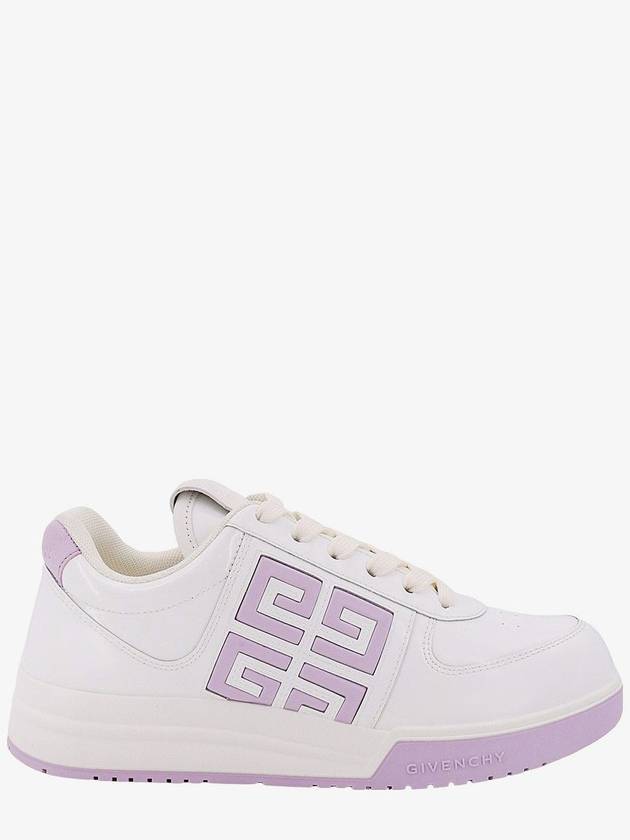 지방시 4G 로고 페이턴트 레더 로우탑 스니커즈 화이트