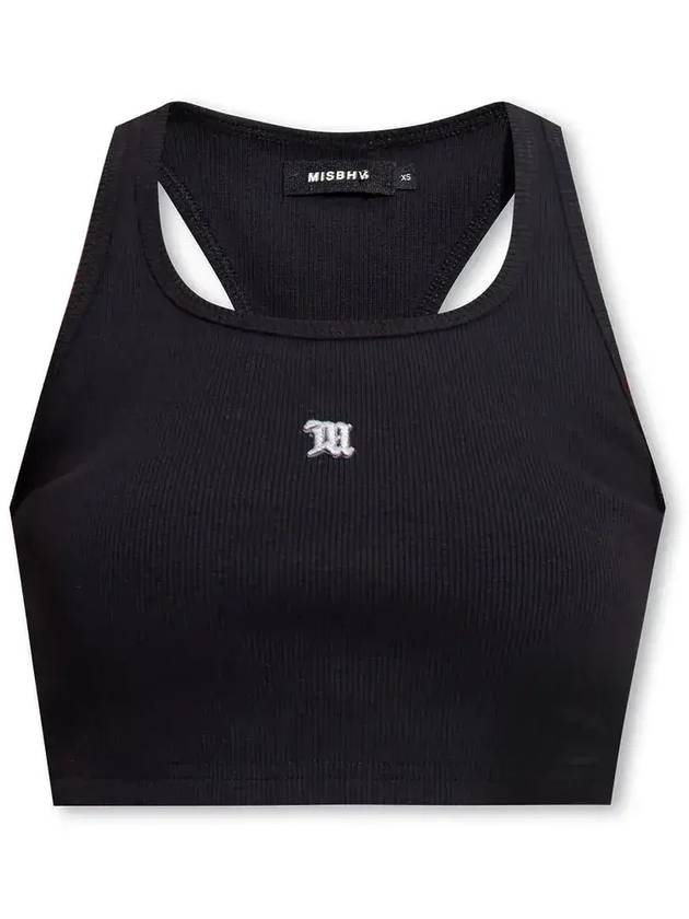 Misbhv 로고 자수 골지 탱크탑 231W123_None