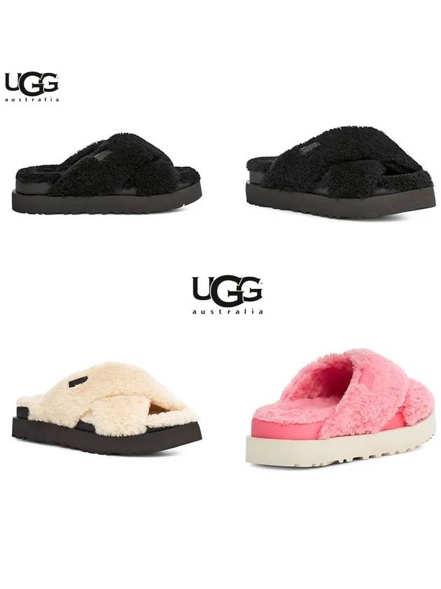 UGG 어그 슬리퍼 퍼즈 크로스 슬라이드 3가지 겨울거실용