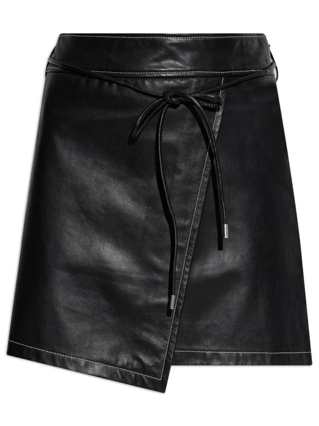 PS Paul Smith Leather Skirt  Women's  Black