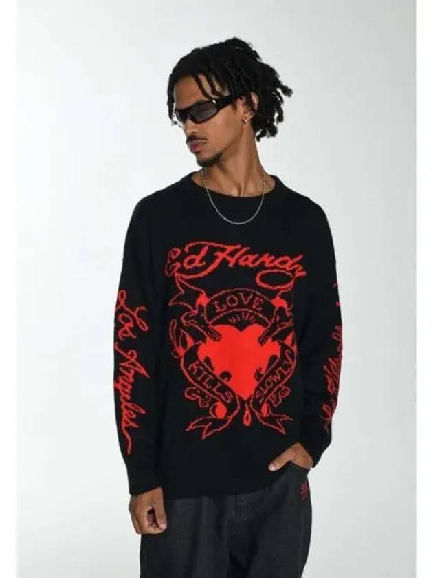 4173055 Ed Hardy LOVE KILL LA JAQUARD Jumper black