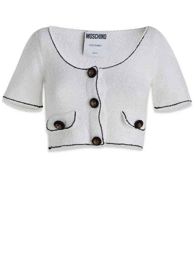 Moschino 크롭 버튼업 카디건 09060402_A1001