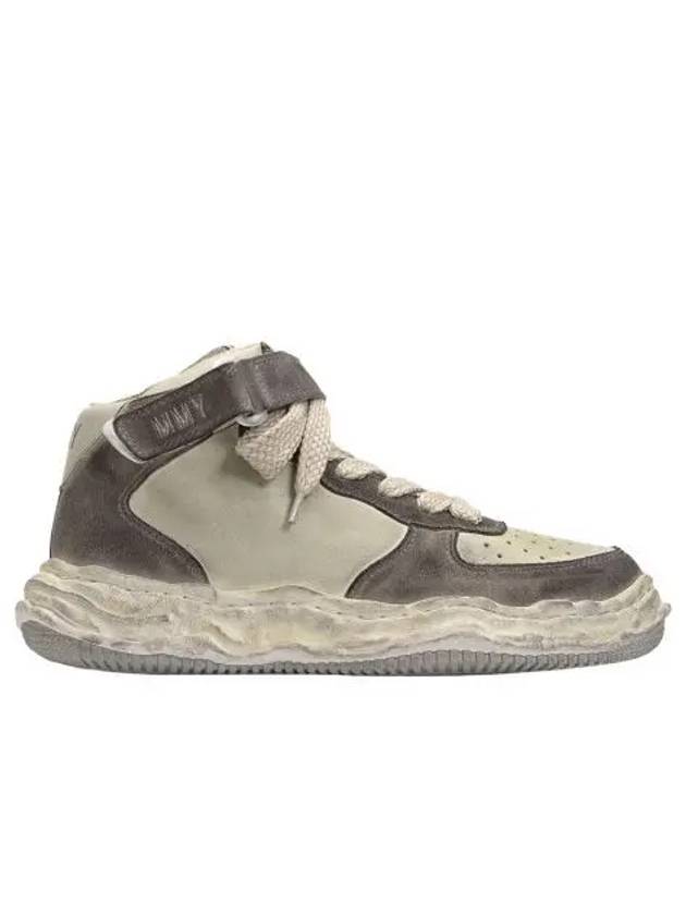 메종 미하라 야스히로 웨인 OG 솔 디스트레스 레더 하이탑 스니커즈 화이트 Maison Mihara Yasuhiro Wayne OG Sole Distressed Leather High top Sneaker White
