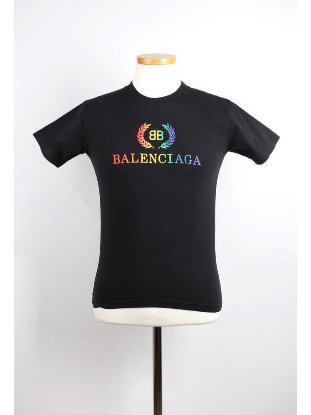 발렌시아가 웨이브로고 슬림핏 반팔XS