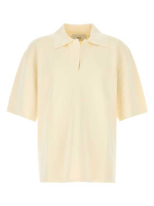 아미 컴팩트 비스코스 PK 셔츠 화이트 크림