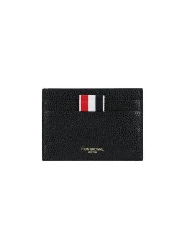 톰브라운 페블 그레인 레더 스트라이프 노트 컴파트먼트 카드 홀더 블랙 Thom Browne Pebble Grain Leather Stripe Note Compartment Card Holder Black