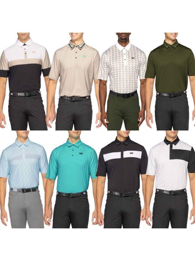 PXG 반팔 남성 컴포트 핏 스트라이프 폴로 24 SS