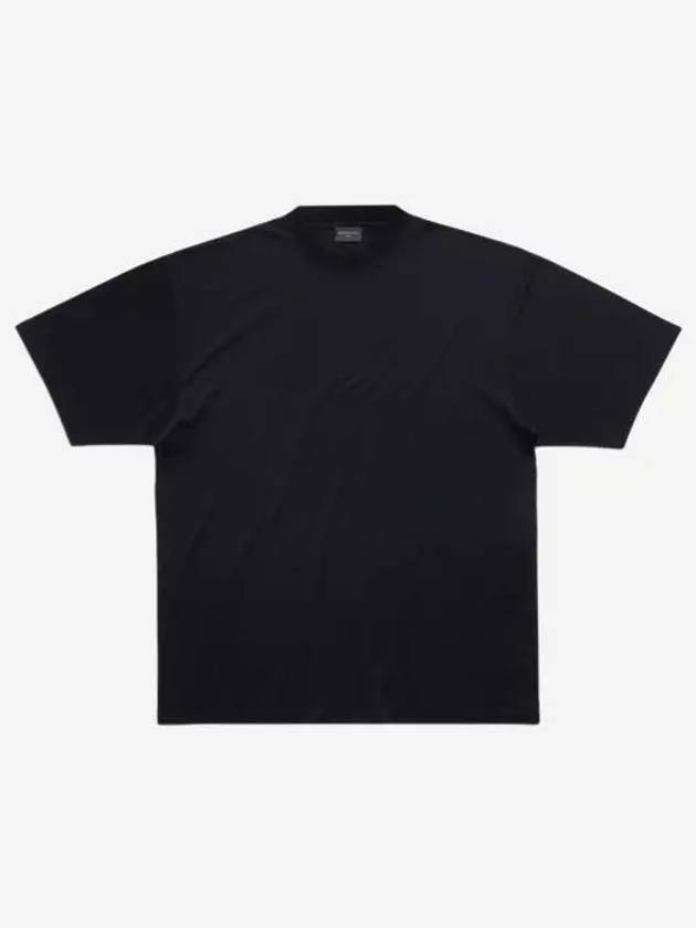 W 발렌시아가 미디움 핏 티셔츠 페이디드 블랙 W Balenciaga Medium Fit T Shirt Faded Black