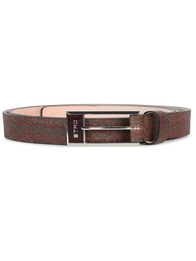 에트로 남성 가죽 벨트 브라운