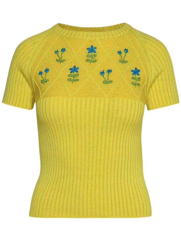 Cormio 플로럴 자수 크루넥 탑 DIAMOND_ZOLFO