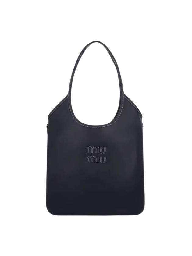 미우미우 아이비 레더 숄더 백 블랙