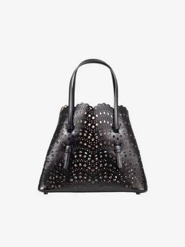 알라이아 비엔 웨이브 럭스 카프스킨 미나 20 백 블랙 Alaia Mina 20 Bag in Vienne Wave Lux Calfskin Black