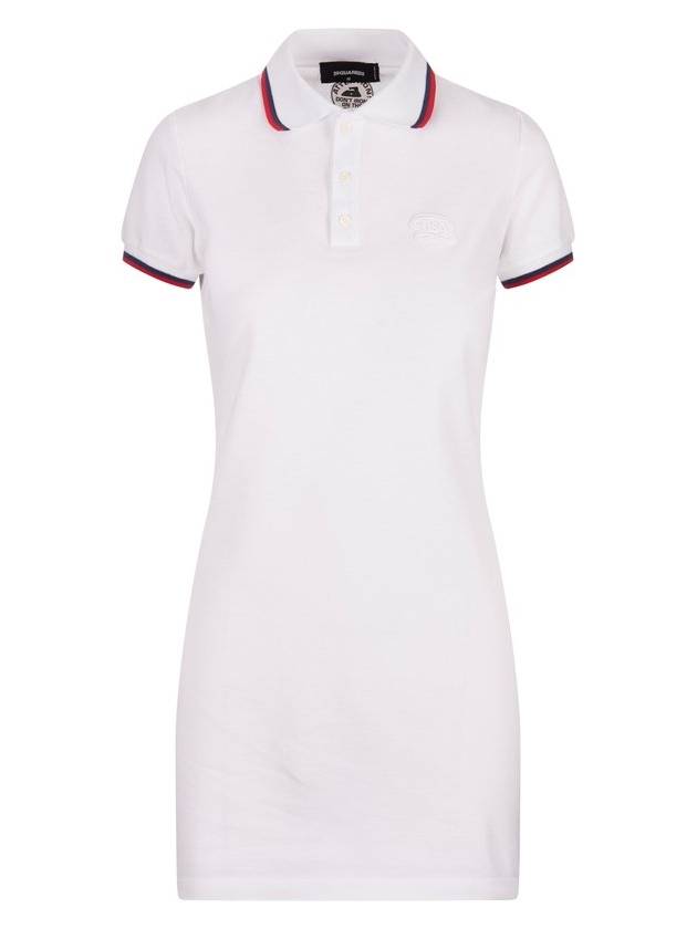 Dsquared2 로고 패치 폴로 드레스
