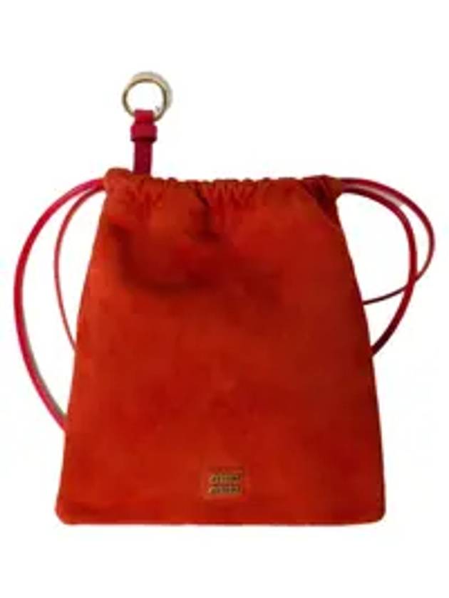 미우미우 스웨이드 파우치 백 레드