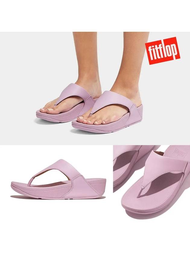 핏플랍 슬리퍼 루루 쿠셔닝 가죽 쪼리 와일드라일락