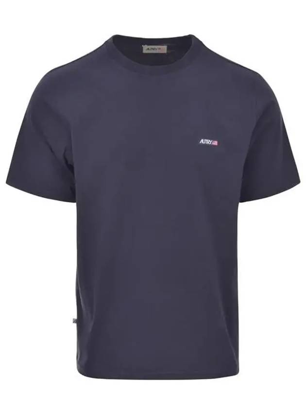 24SS 오트리남성 로고패치 반팔티셔츠 네이비