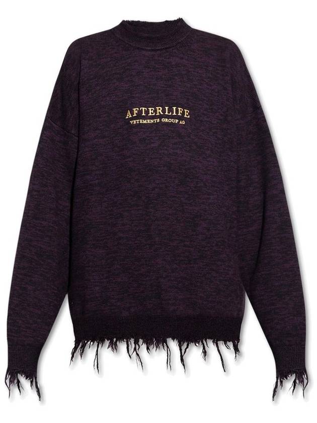 Vetements 로고 자수 오버사이즈 스웨터