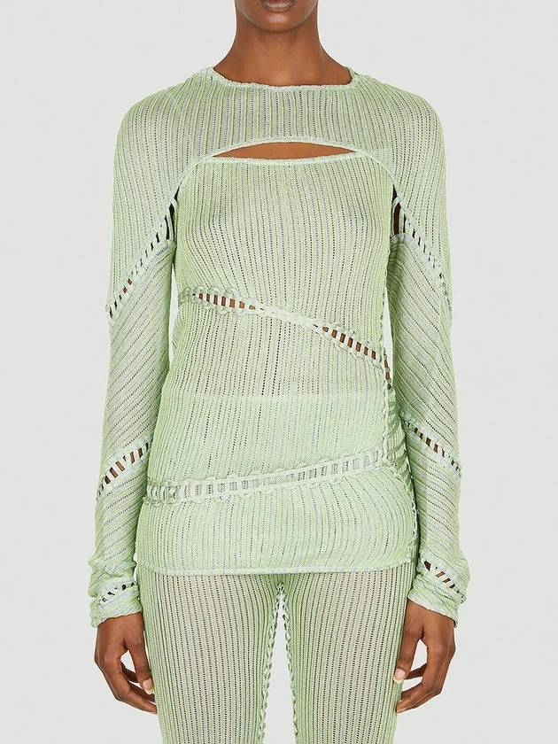 이사 볼더 지그소 리버시블 니트 탑 22TP04MINT_None