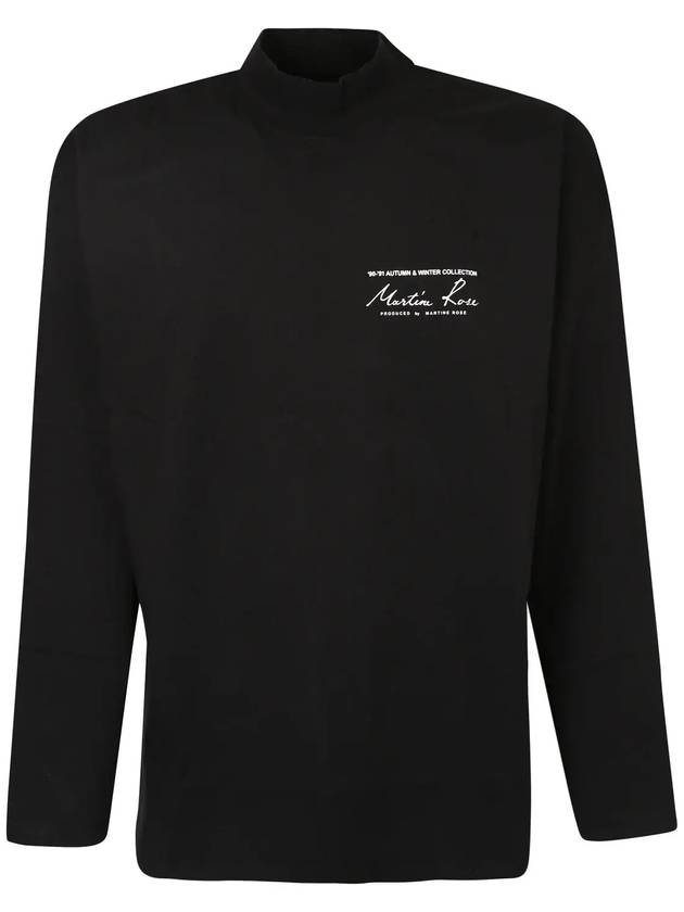 Martine Rose 로고 프린트 긴팔 티셔츠 CMR605JC_BLACK