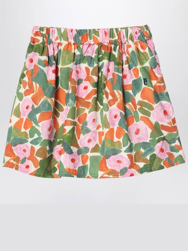 Multicolored Floral Patterned Skirt
