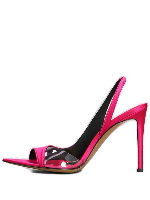 Alexandre Vauthier 포인티드 토 패널 새틴 샌들 Alexandre Vauthier Pointed Toe Panelled Satin Sandals