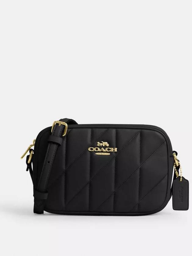 코치 제이미 미니 카메라백 퀼팅 크로스백 Gold Black