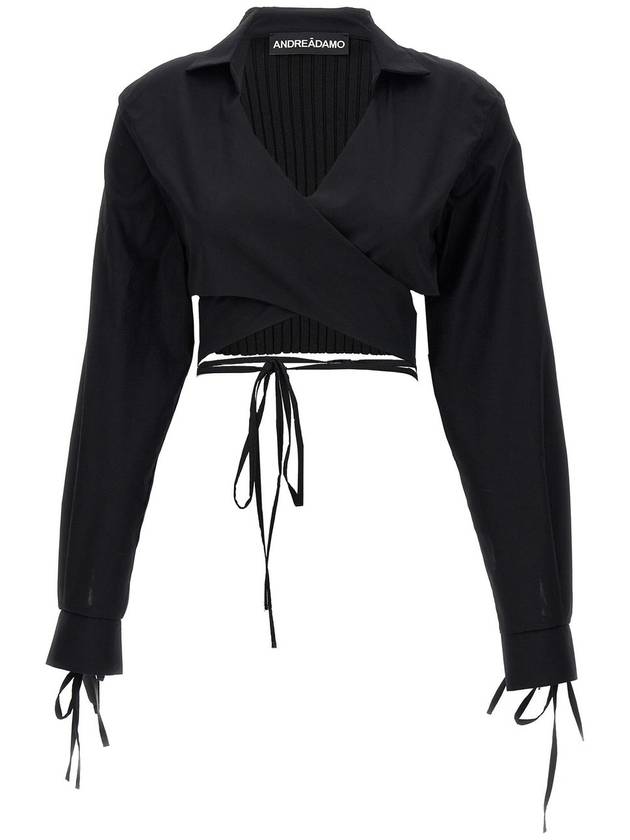AndreADamo - 'Criss Cross' cropped shirt