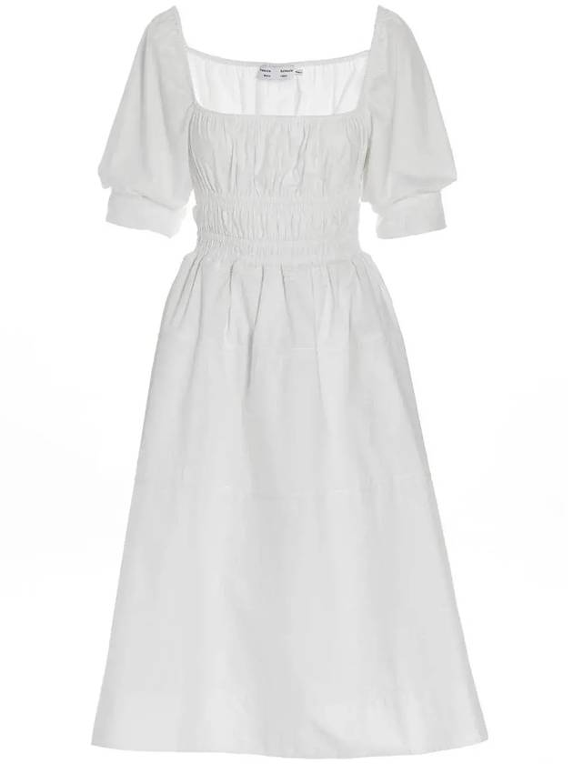 Proenza Schouler 화이트 라벨 스퀘어 넥 미디 드레스 WL2313291_101