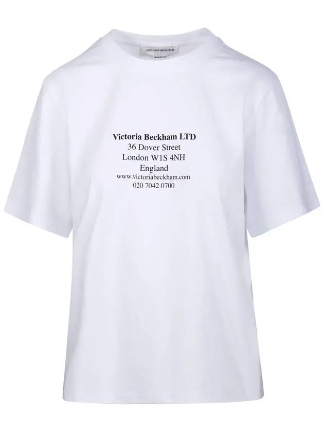 빅토리아 베컴 주소 프린트 크루넥 티셔츠 1324JTS005691A_6WHITE