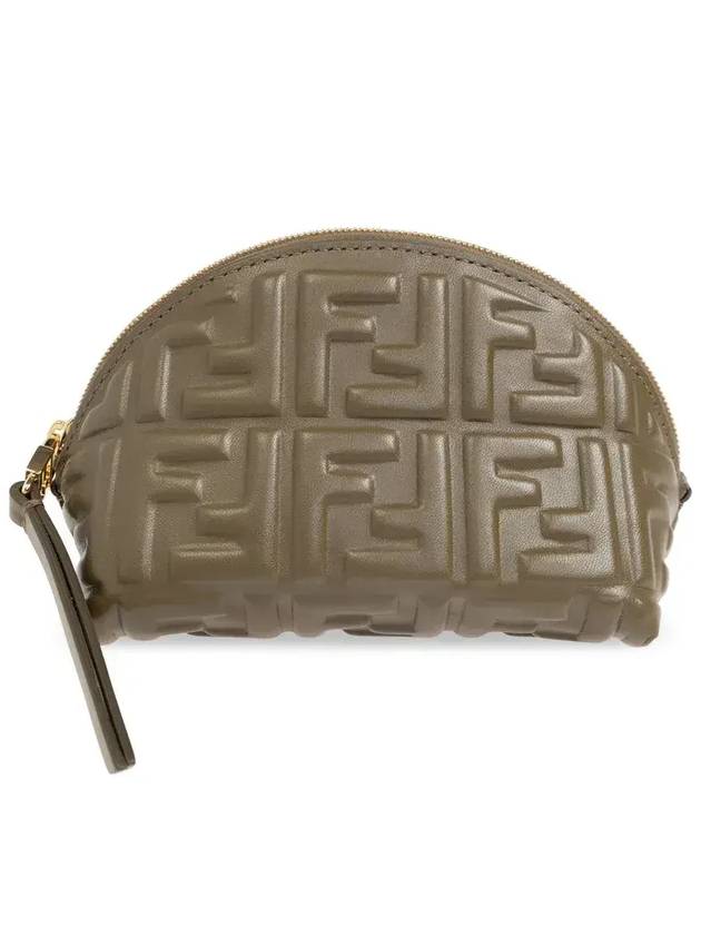 펜디 모노그램 엠보싱 바게트 스몰 뷰티 케이스 그린