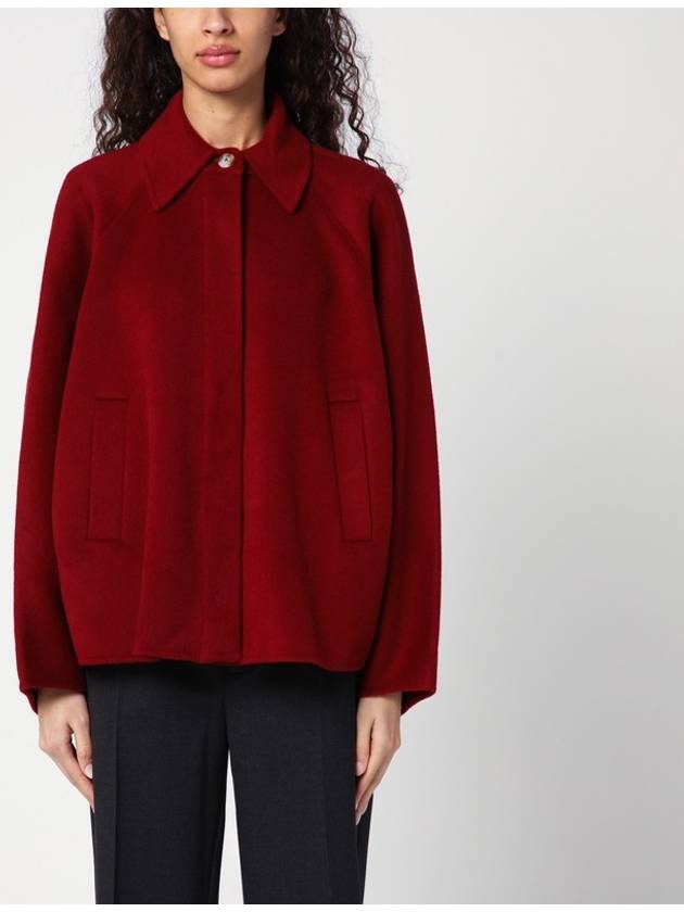 Loulou Studio Camila jacket in burgundy wool