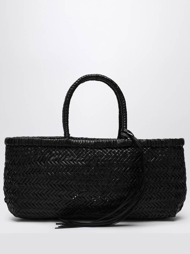Manebi Black woven nappa tote bag