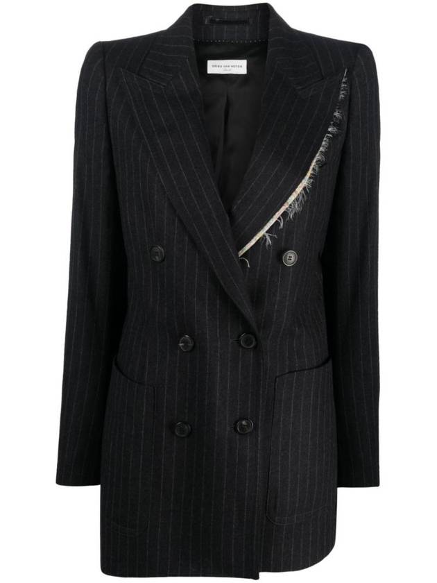 드리스반노튼 여성 DOUBLE BREASTED PINSTRIPE WOOL 자켓 BYLEEBIS7180901