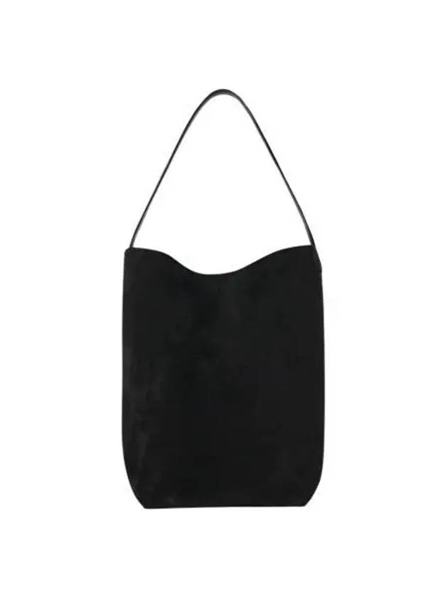 더 로우 미디움 N S 파크 토트백 소프트 마이크로 스웨이드 블랙 The Row Medium N S Park Tote Bag in Soft Mirco Suede Black