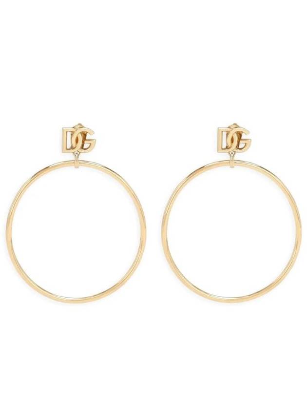 돌체앤가바나 DG 로고 참 후프 이어링 WEQ6M4W1111