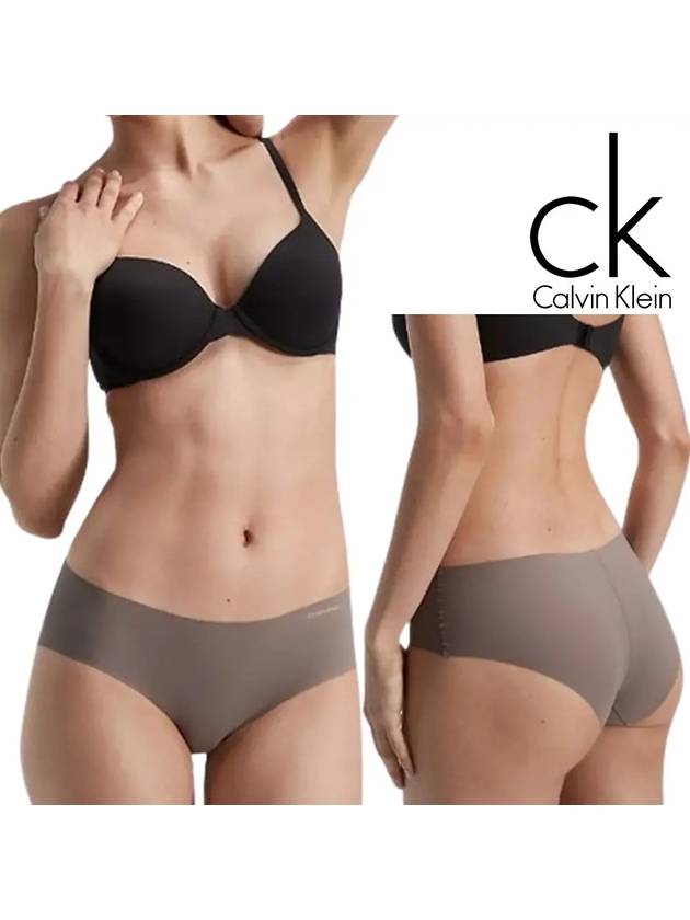 캘빈클라인 언더웨어 여성 인비저블 힙스터 팬티 그레이