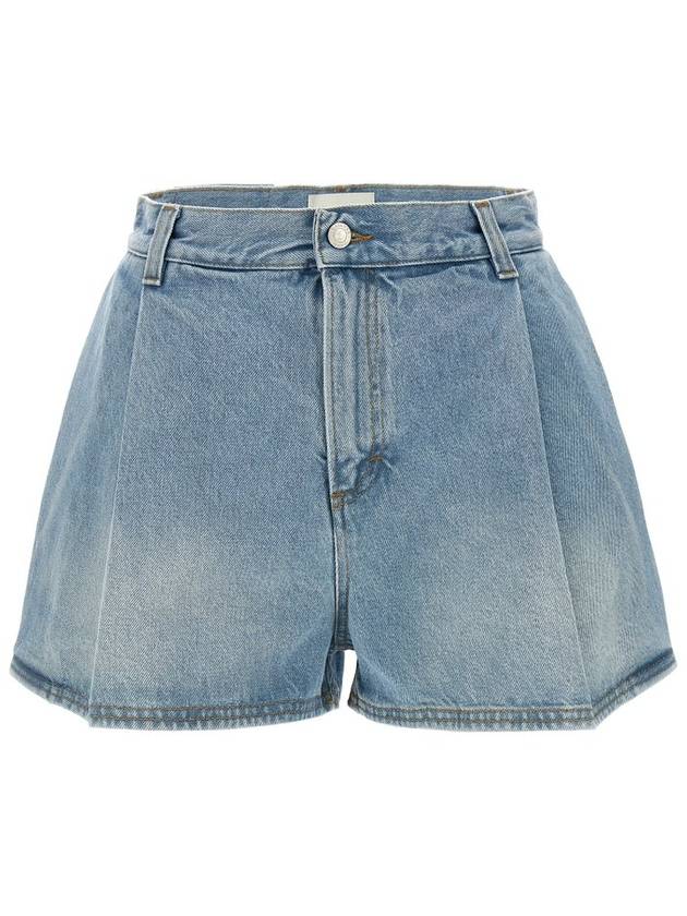 하이쿠레 애슐리 플리츠 디테일 데님 반바지