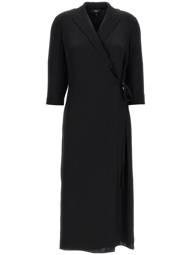 Theory Lapel 타이드 웨이스트 맥시 드레스 O1102608_001